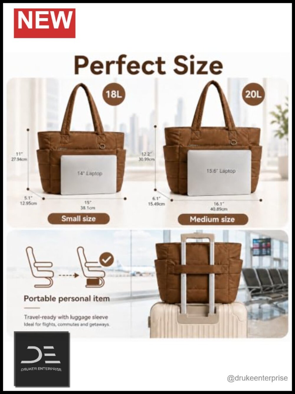 Quilted Puffer Tote Bag Lightweight Nylon Shoulder Bag with Side Pockets